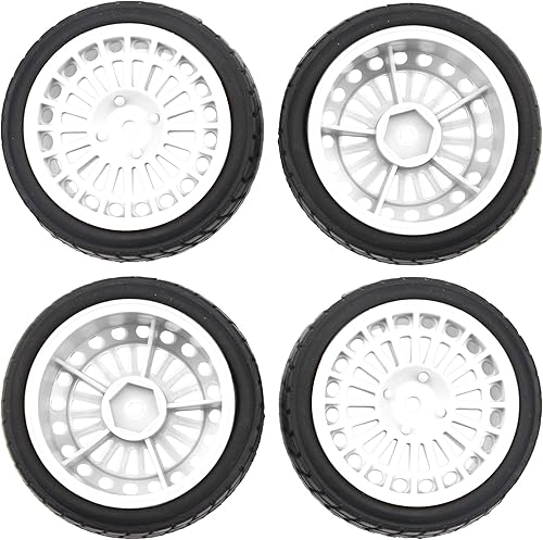 Miniatura 10 de OD2.75 pulgadas de nailon de 0.472 in hexagonales, llantas y neumáticos de goma compatibles con HSP Tamiya HPI Traxxas 110 112 en carretera, WLtoys