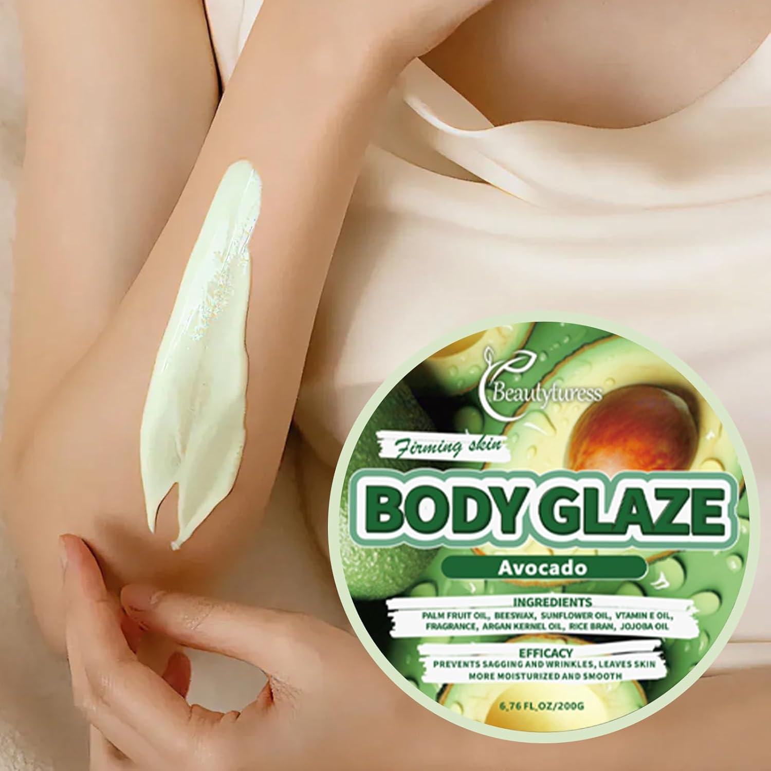 Avocado Body Butter – Deep Moisturizing Body Cream with Shea Butter & Vitamin E, Hydrates & Softens Dry Skin, High Mourishing, for All Skin Types - Image 7