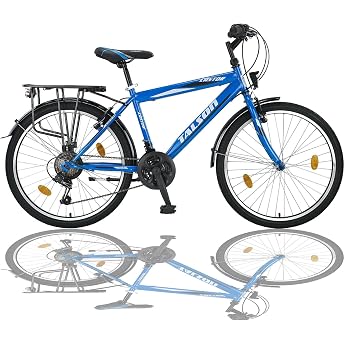 24 Inch Boys Bicycle 21 Speed Shimano with Lighting Blue TMX