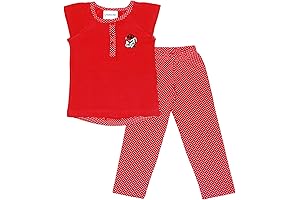 Youthful Georgia Bulldogs Spirit: Toddler Girls Polka Dot Three Button Top Legging Matching Set