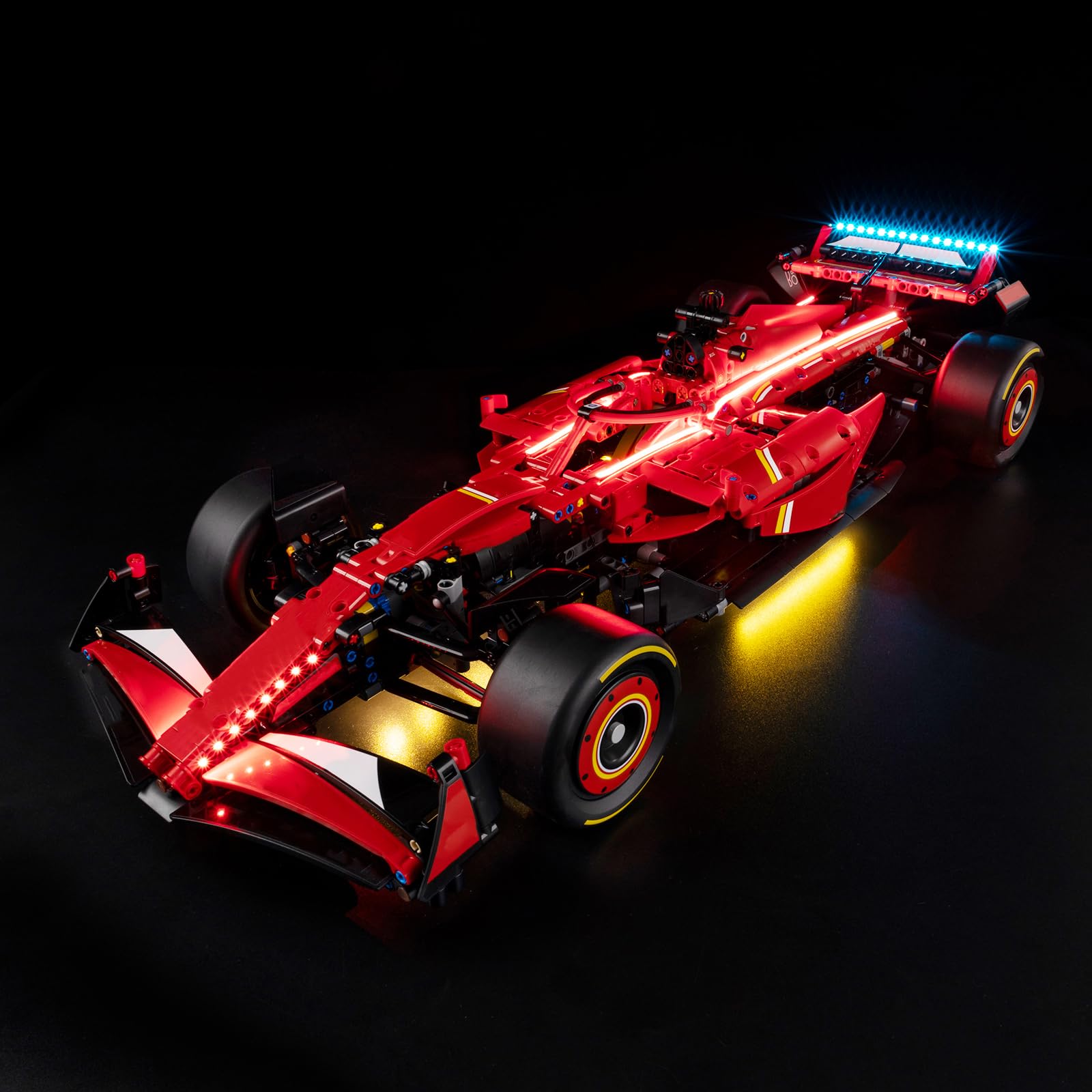 Kyglaring LED Lighting Kit for Lego Technic Ferrari SF-24 F1 Car Model Set, Compatible with Lego 42207, Brick Sets Not Included(Remote Control)