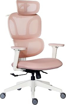 Contieks 477456 Gaming Chair, Mesh, Hornet, Pastel Pink, Office Chair, Desk Chair, Work Chair