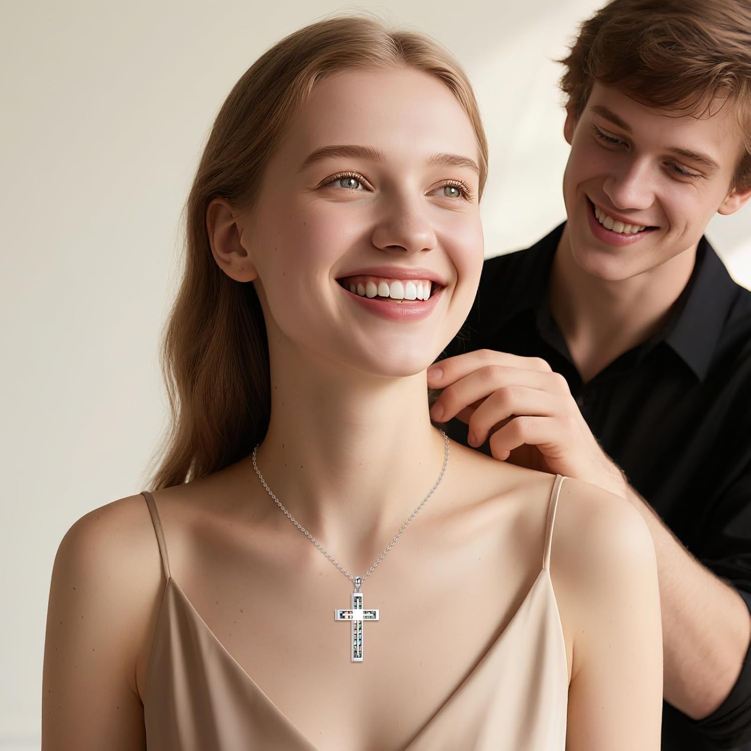 VONALA Cross Necklace for Women 925 Sterling Silver Crucifix Pendant Christian Jewelry Gifts for Women Men - Image 6