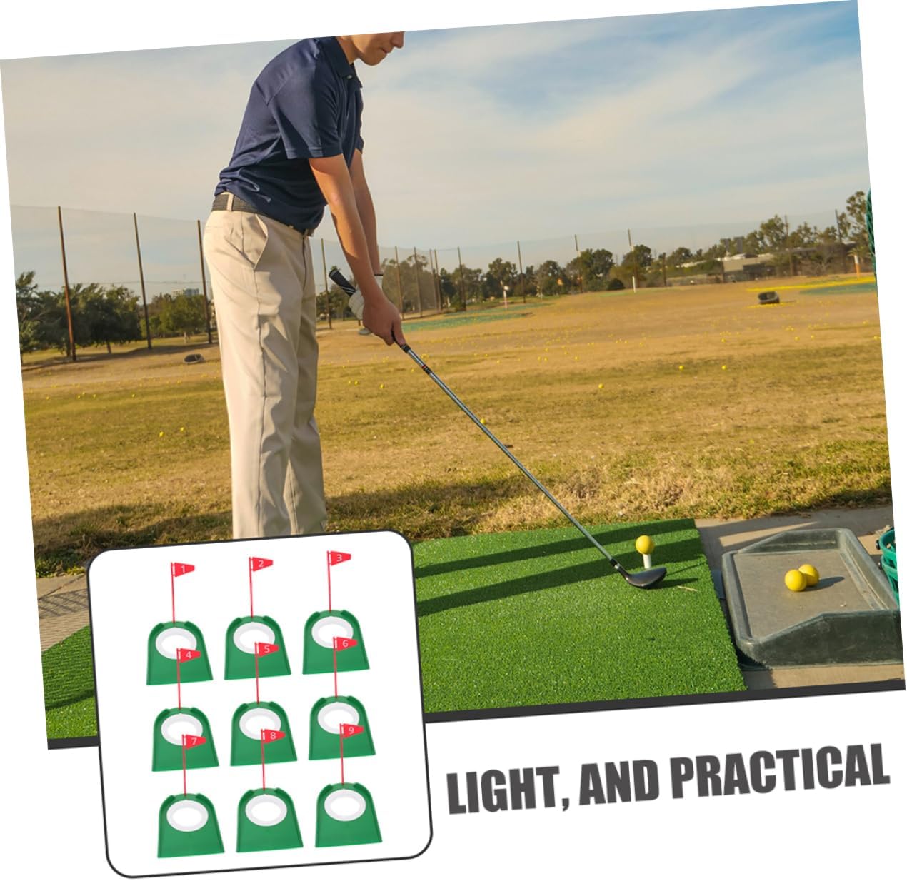9pcs Golf Putting Cup Training Set Portable Practice Tool for Accurate Putting Practice Cups for Indoor and Outdoor Use Golf Accessory