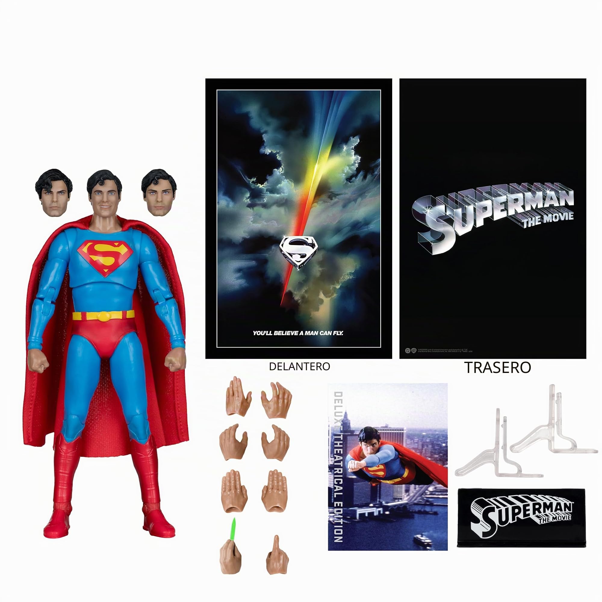McFarlane DC Multiverse Superman (Superman: The Movie 1978) Figura de acción de 7 Pulgadas (edición teatral de Lujo) Juguetes