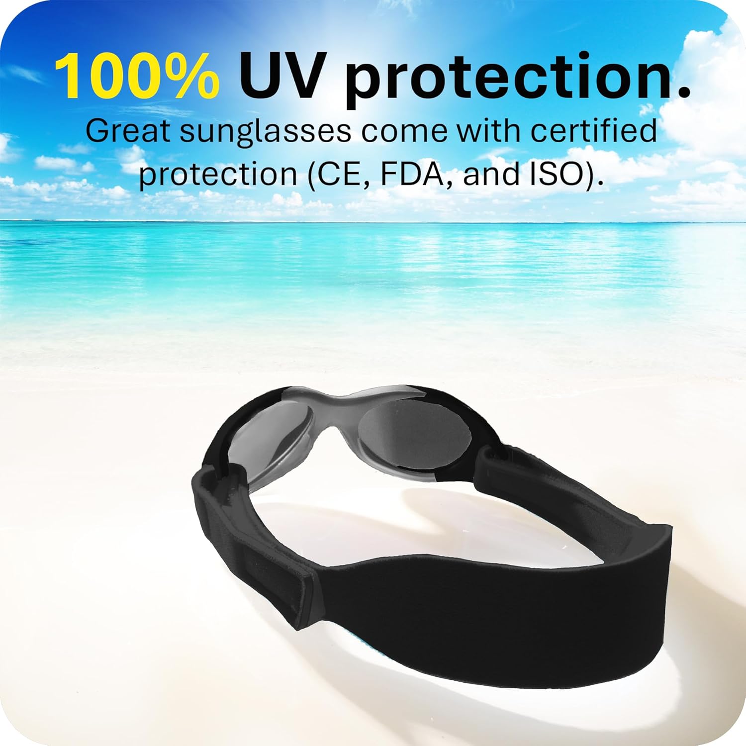 Mausito BABY sunglasses 0-24 months | Flexible BPA-Free infant sunglasses with adjustable strap | 100% UV Protection Sunnies - Image 3