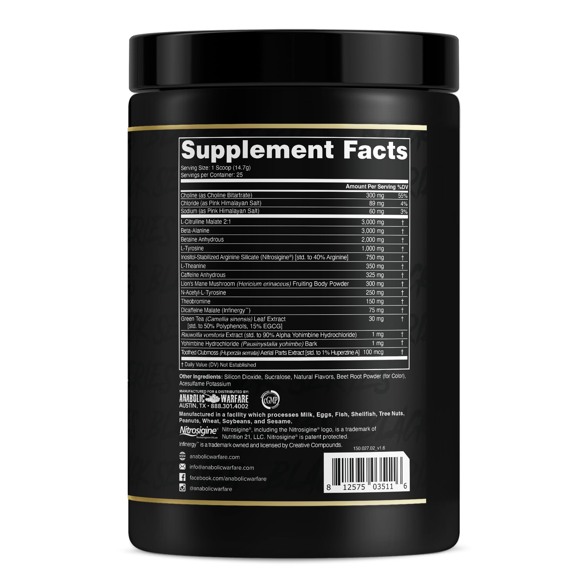Anabolic Warfare Black Series Maniac, Pre-Workout Powder, Supports Nitric Oxide, Muscle Pumps, and Protein Synthesis* Fruit Explosion — Amazon image 3