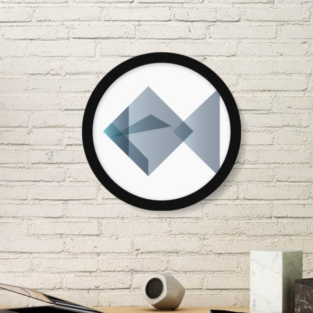 Poisson origami géométrique cadre rond noir pour habiller un mur vide M