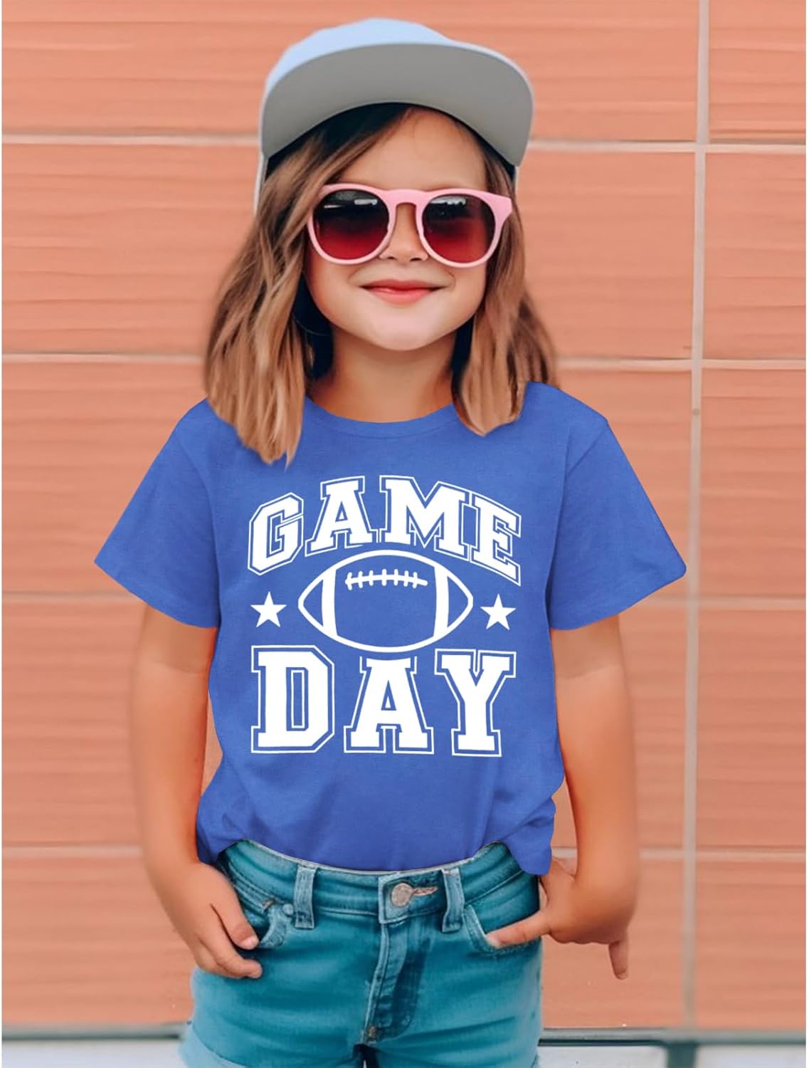 Toddler Girl Boy Football Shirt Funny Game Day T-Shirt Short Sleeve Kids Football Outfit Summer Sports Fans Tee Top - Image 4