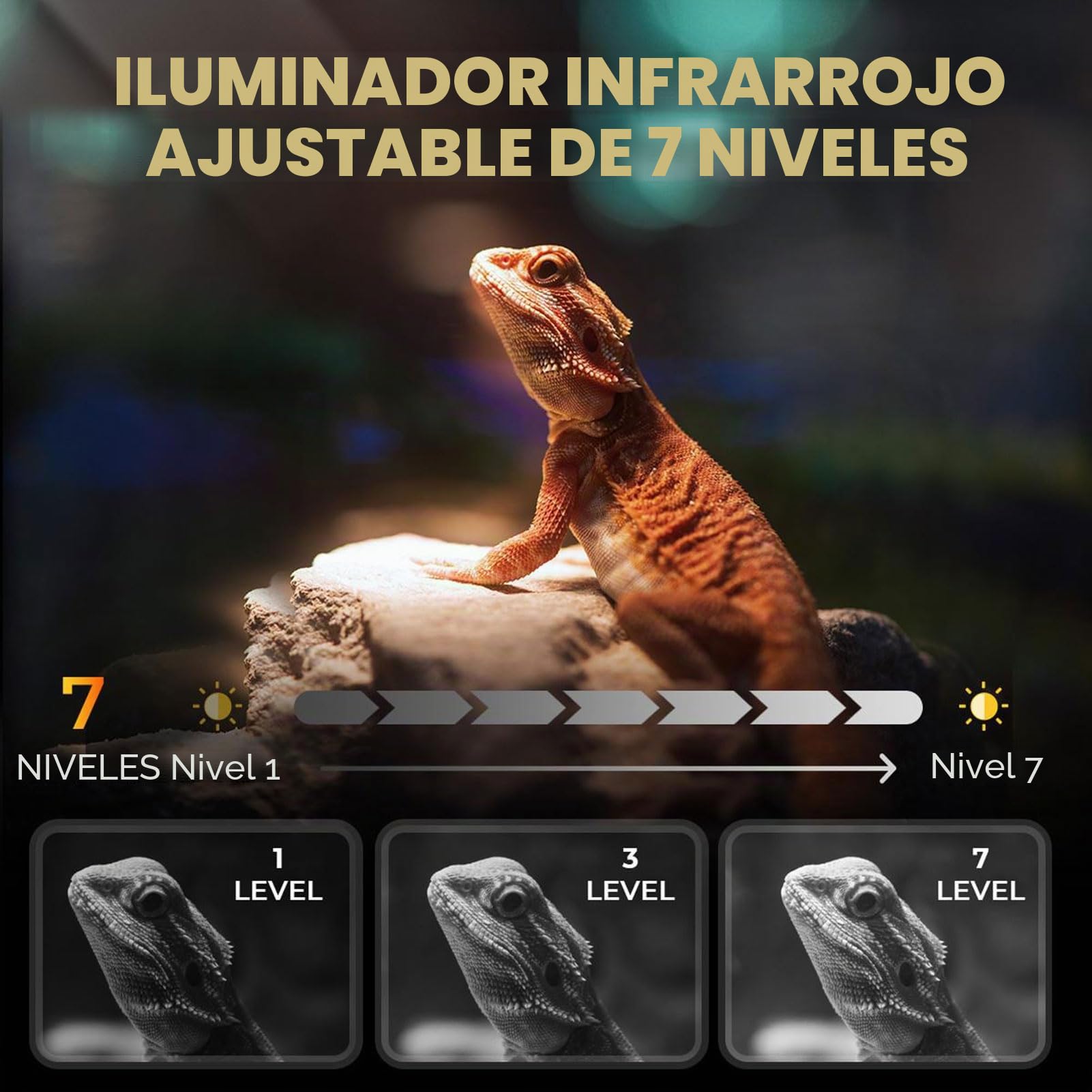 NV8300 4K Lentes de visión Nocturna con Efecto de visión 3D, Binoculares de visión Nocturna Recargables táctica Militar, Zoom Digital 8X, Infrarrojos de 7 Niveles, Montado en Casco