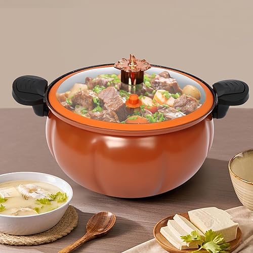 Miniatura 4 de Olla a presión micro antiadherente, olla de micropresión de calabaza de gran capacidad de 8 L, ollas a presión fáciles de limpiar para cocinar a gas