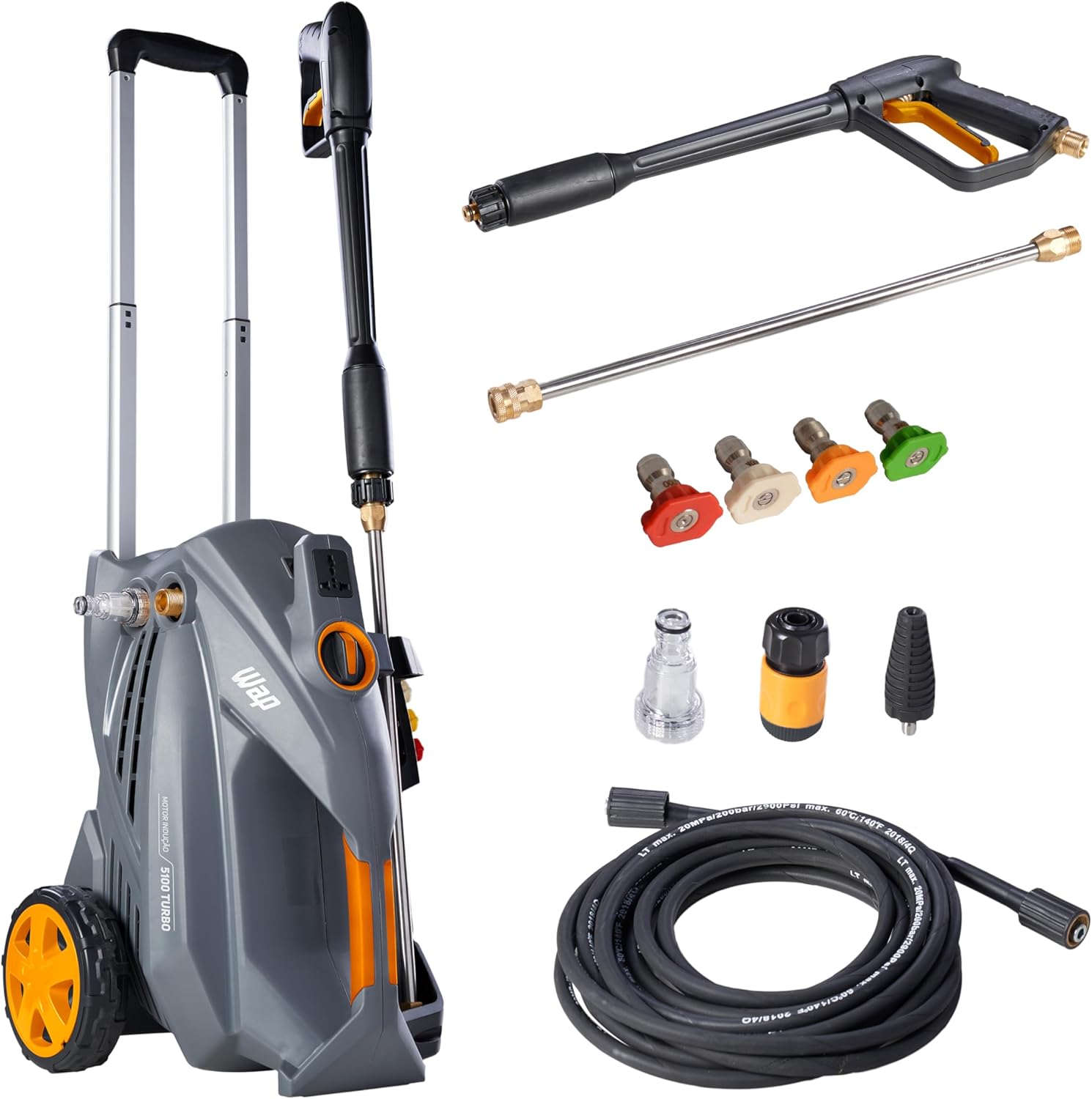 Lavadora WAP 5100 Turbo 220V: potência profissional — Melhor para Limpeza Pesada