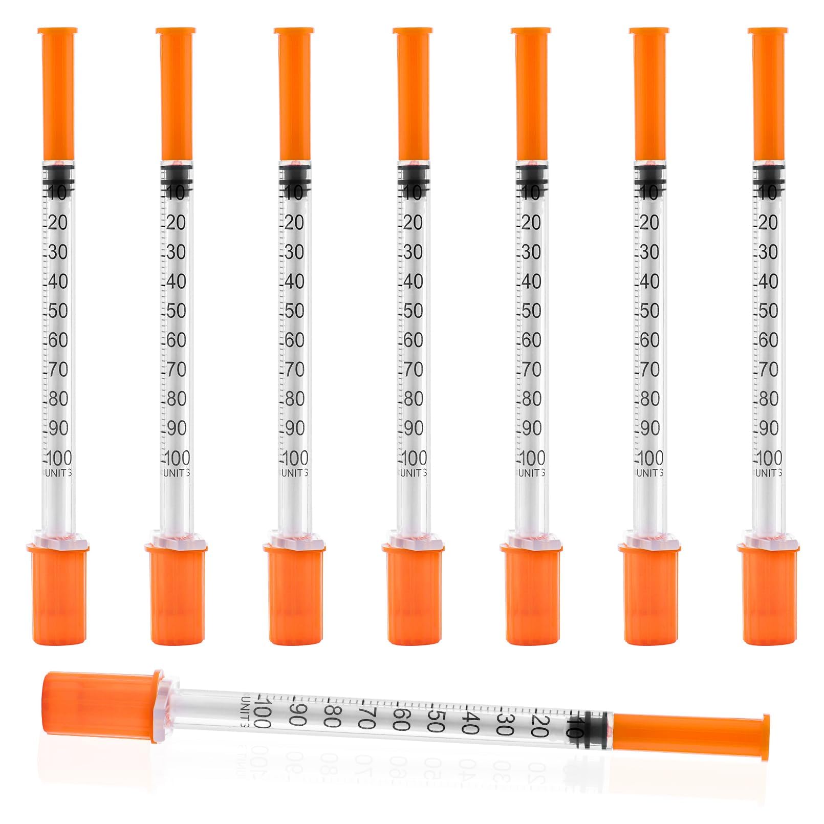 Photo 1 of 1ml Syringe with Cap, 31G 1/4" 6mm 1cc Syringes, Disposable Individual Package, Pack of 20