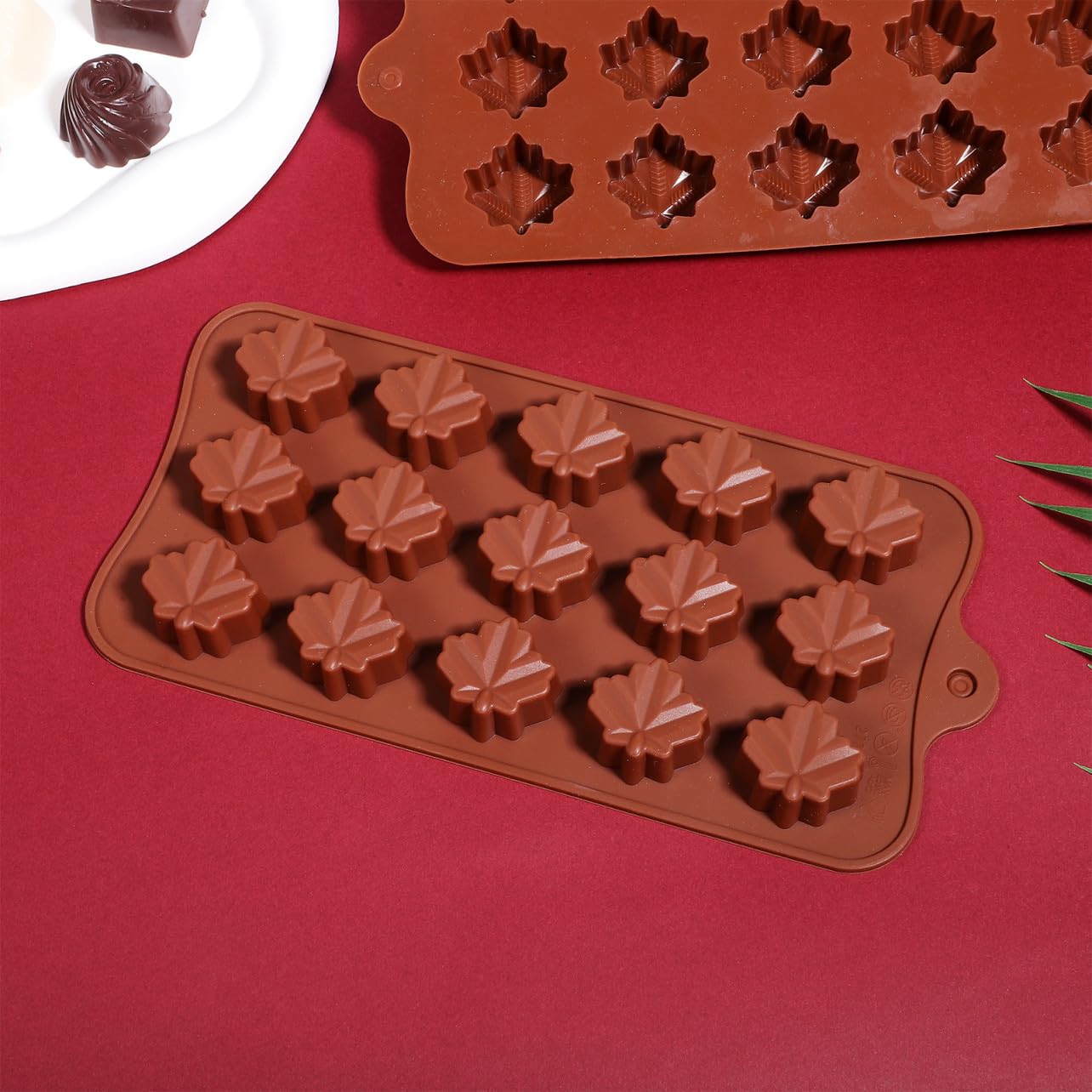 PRETYZOOM 18 Piezas De Molde De Chocolate Moldes De Hoja De Arce Para Dulces Moldes De Gomitas Para Pasteles Para Hornear Para Piruletas Para Galletas