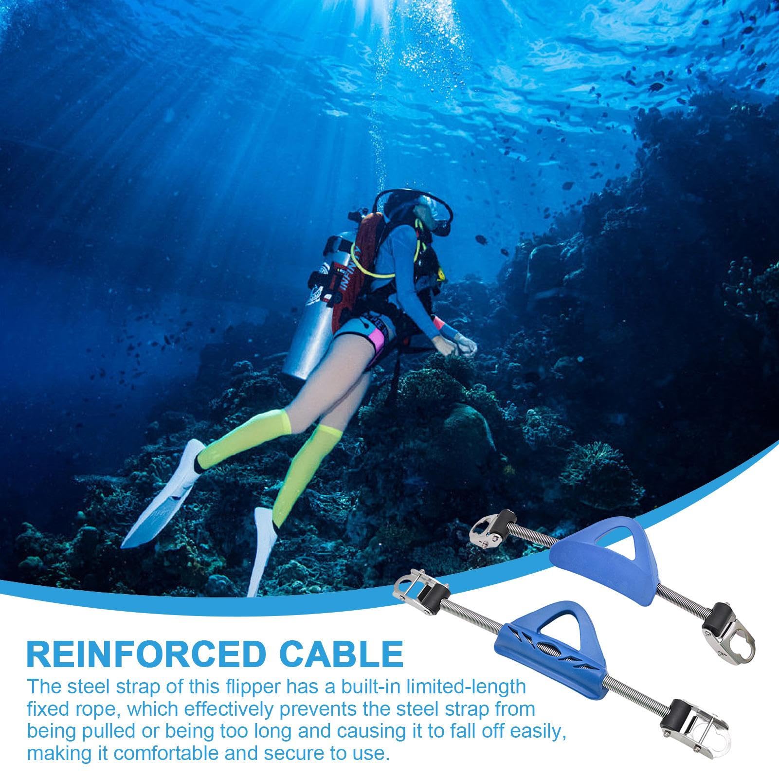 Sangle d'aileron de plongée, Boucles de Sangle d'aileron | 1 Paire de Sangles à Ressorts pour plongée sous-Marine,Boucle d'accessoires de , Sangle à Ressort pour la Natation sous-Marine