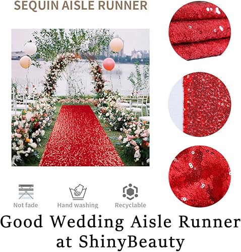 Miniatura 6 de ShinyBeauty - Alfombra con lentejuelas y brillantina para fiesta y bodas