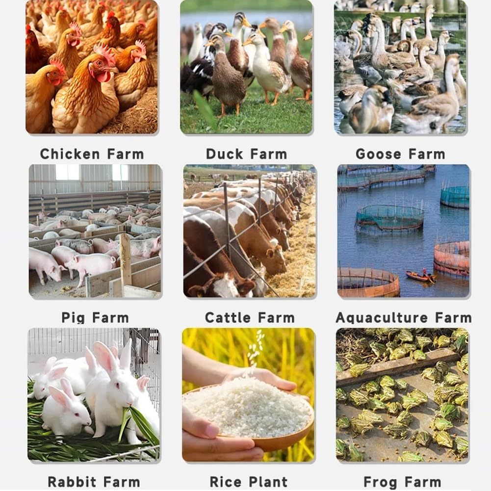 Robots culinaires et hachoirs commerciaux à 4 Lames, Coupe-légumes Robuste en Acier Inoxydable for Aliments for volailles, équipement agricole for Poulets, Canards et porcs(750W)