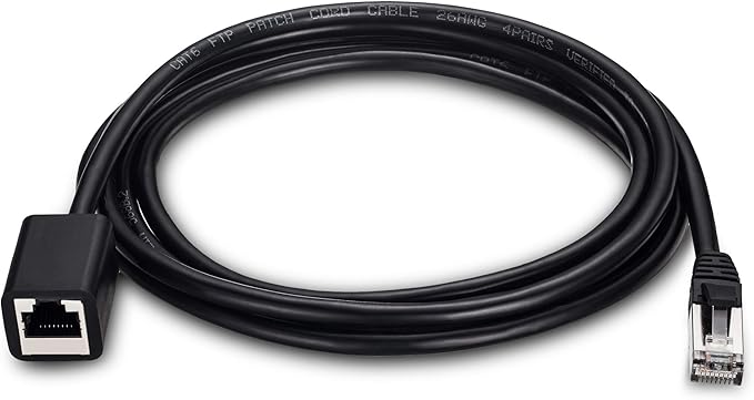Cable de Extensión Ethernet Cat7 Blindado RJ45 Macho a Hembra 25 ft miniatura 2