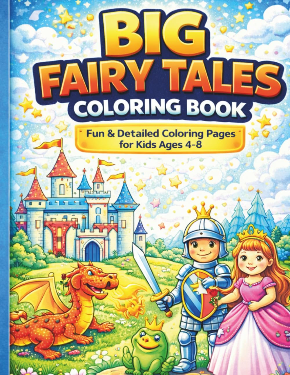 Big Fairy Tales Coloring Book: Fun & Detailed Coloring Pages for Kids Ages 4–8
