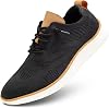 Mens Casual Trainers Dress Shoes - Comfort Sneakers Mesh Knit Lightweight Breathable Form Oxford Business Shoes