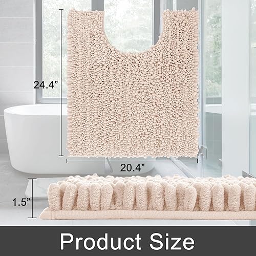 Miniatura 666 de Yimobra - Tapete de baño largo de felpilla, grande de 55.1 x 24 pulgadas, microfibra gruesa, absorbente, extrasuave, antideslizante, peludo, lavable