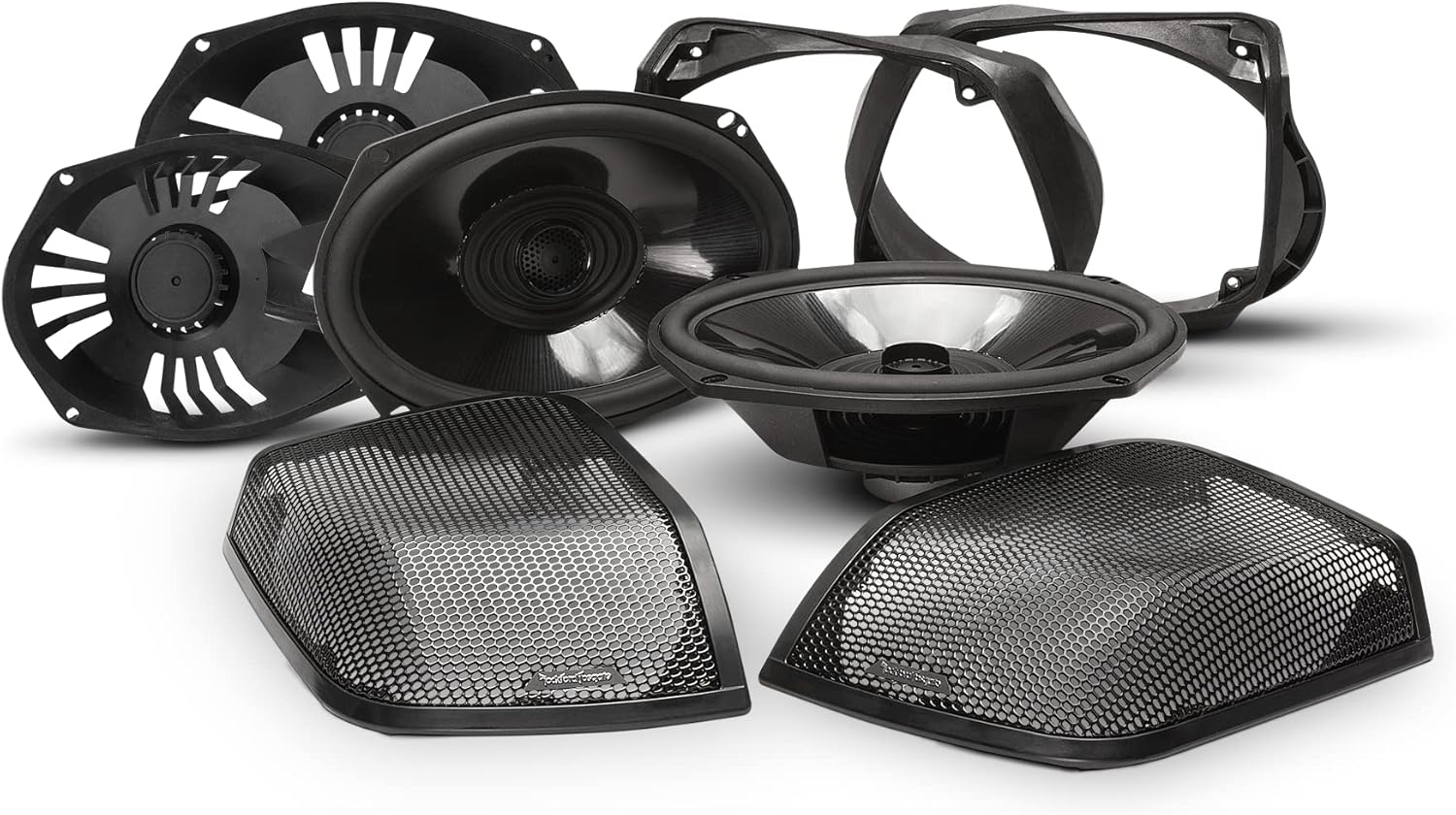 Rockford Fosgate HD14-PMX-STG3 Audio System: PMX-HD14 Receiver, Fairing Speakers, 800-Watt Amp, and Saddlebag Speaker Kit for Select 2014-2023 Harley-Davidson Road Glide & Street Glide Models
