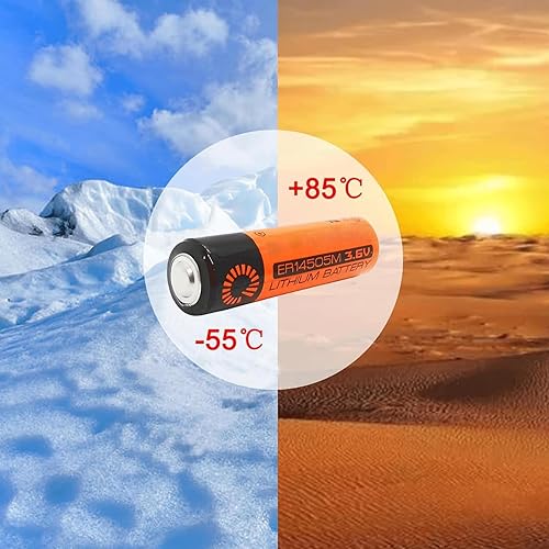 Miniatura 4 de Mushuo - Paquete de 8 baterías de litio ER14505M 3.6V 2200mAh 3.6V batería de litio AA de larga duración (no recargable)