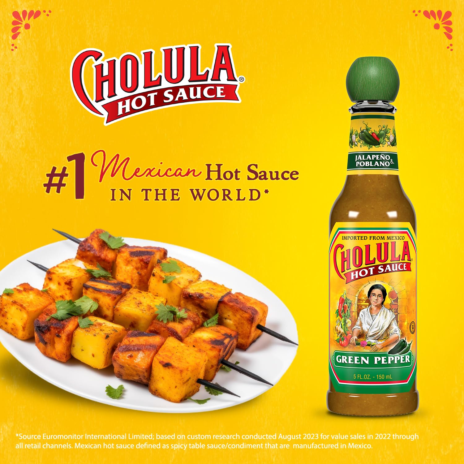 Cholula Green Pepper Hot Sauce 5 Fl Oz (Pack of 4)