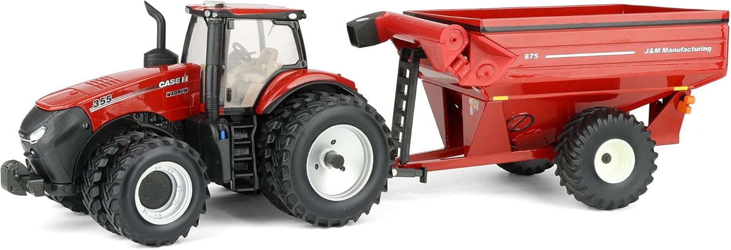 ERTL 1/32 Case IH Magnum 355 Tractor with Red J&M 875 Grain Cart 44500