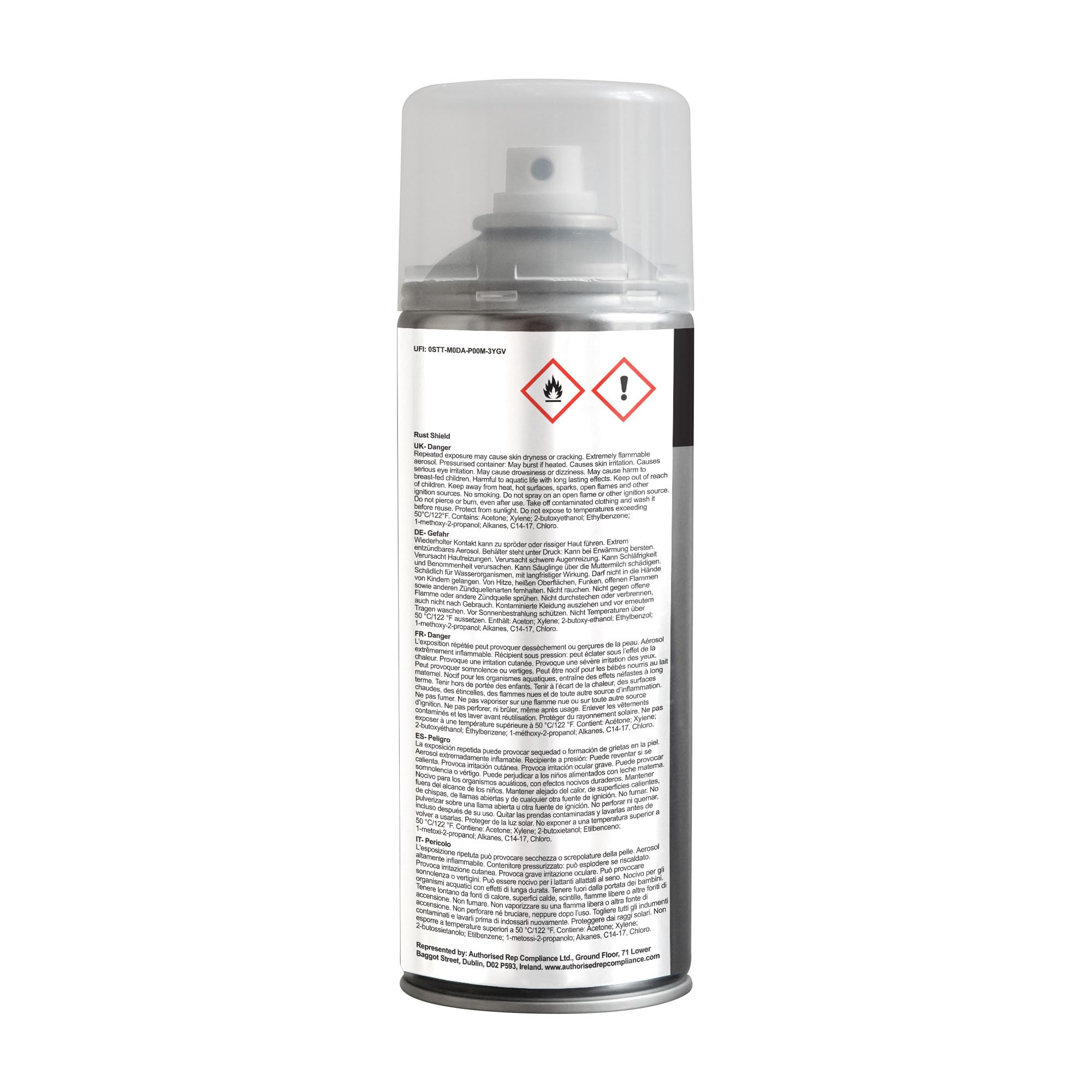 JENOLITE Rust Shield | Vernis Transparent Antirouille en Spray | 3x400ml | Protection Contre la Rouille | Idéal pour Voitures, Motos, Métal Nu, Peinture & Décorations | Résistant aux Intempéries