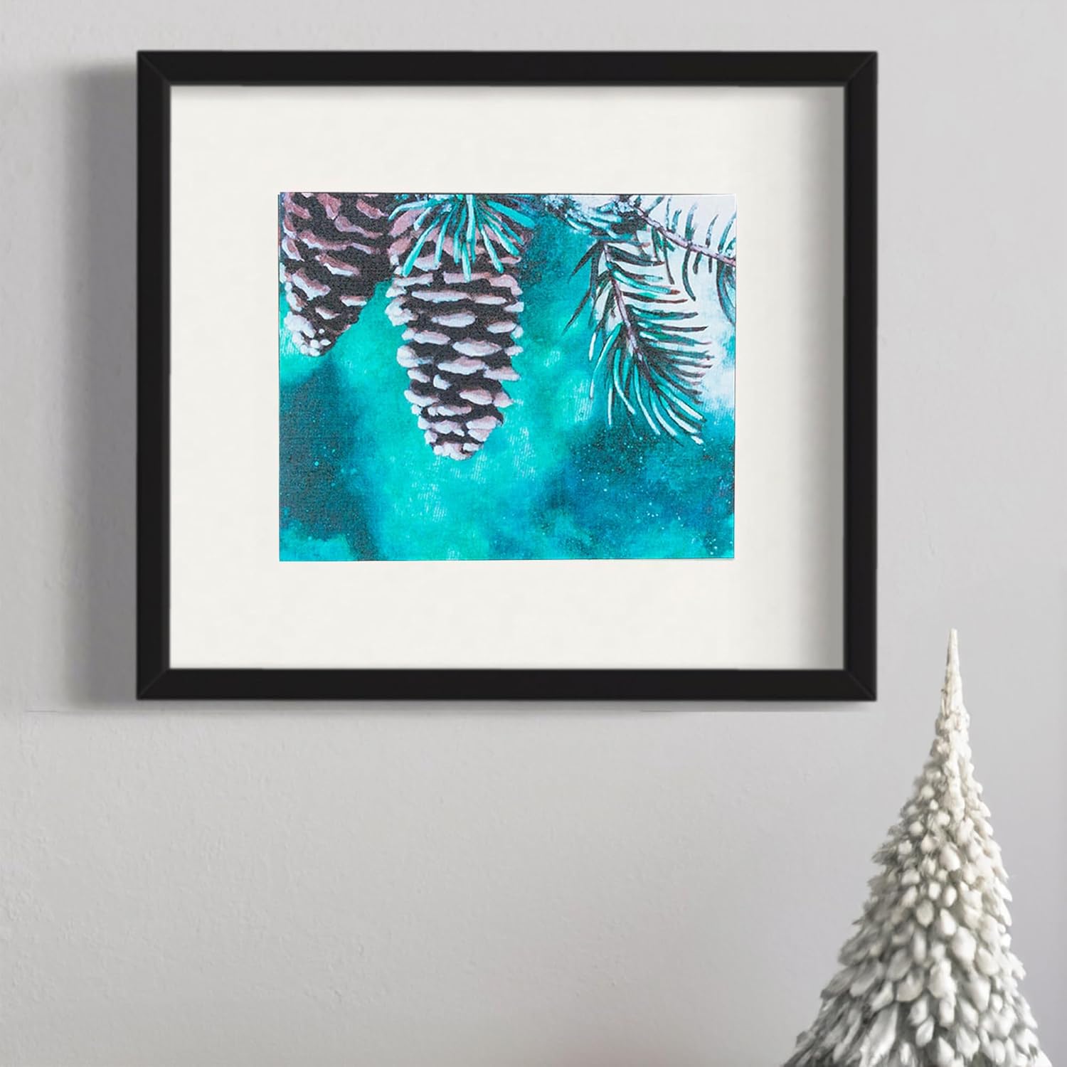 Painting4Real DIY Painting Class Kit for Adults with Video Tutorials: Learn to Paint Winter Pinecones – How to Paint with Acrylics – Painting & Art Supplies – 9 Piece Acrylic Paint Set