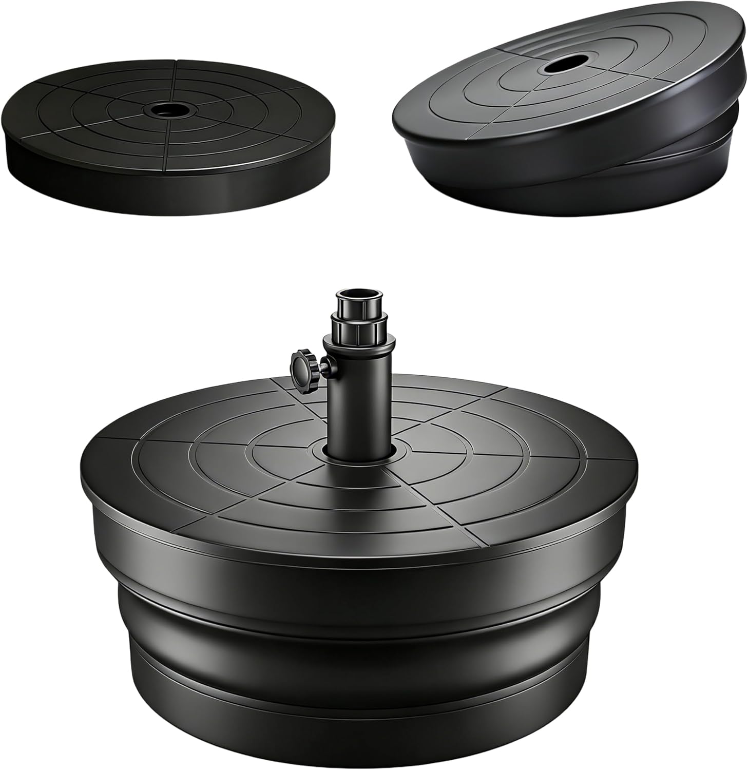 Olilawn Foldable Heavy-Duty Patio Umbrella Base,110lb Capacity Fillable Planter Umbrella Stand Fits Up to 1.9" Pole, Foldable Outdoor Umbrella Base for Garden, Deck & Lawn, Poolside, Fits Most Sized Umbrellas