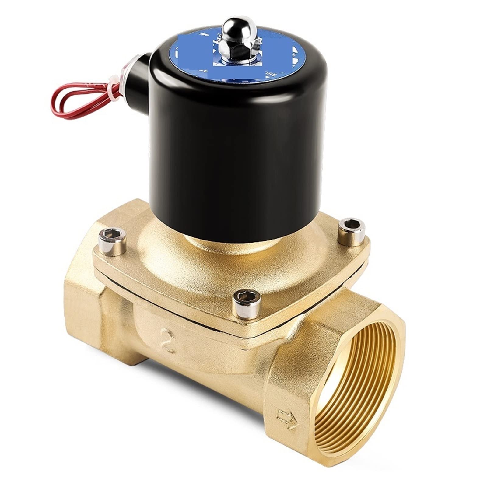 Buy UQTE Sprinkler solenoid 1/2" 3/4" 1" 2" Normally Closed Brass Solenoid Valve 24VDC 12VDC