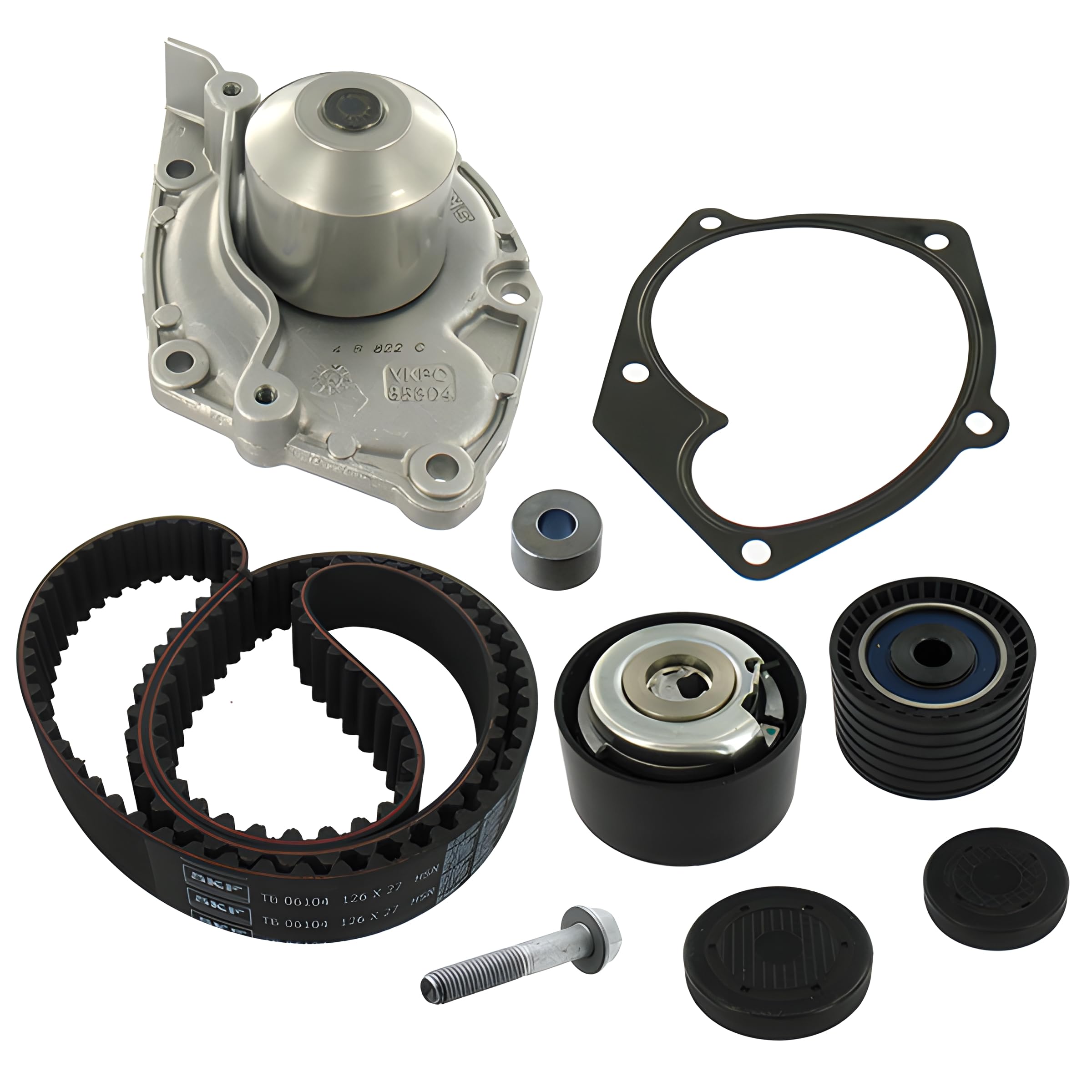 SKF Pompe à eau + kit de courroie de distribution VKMC06104