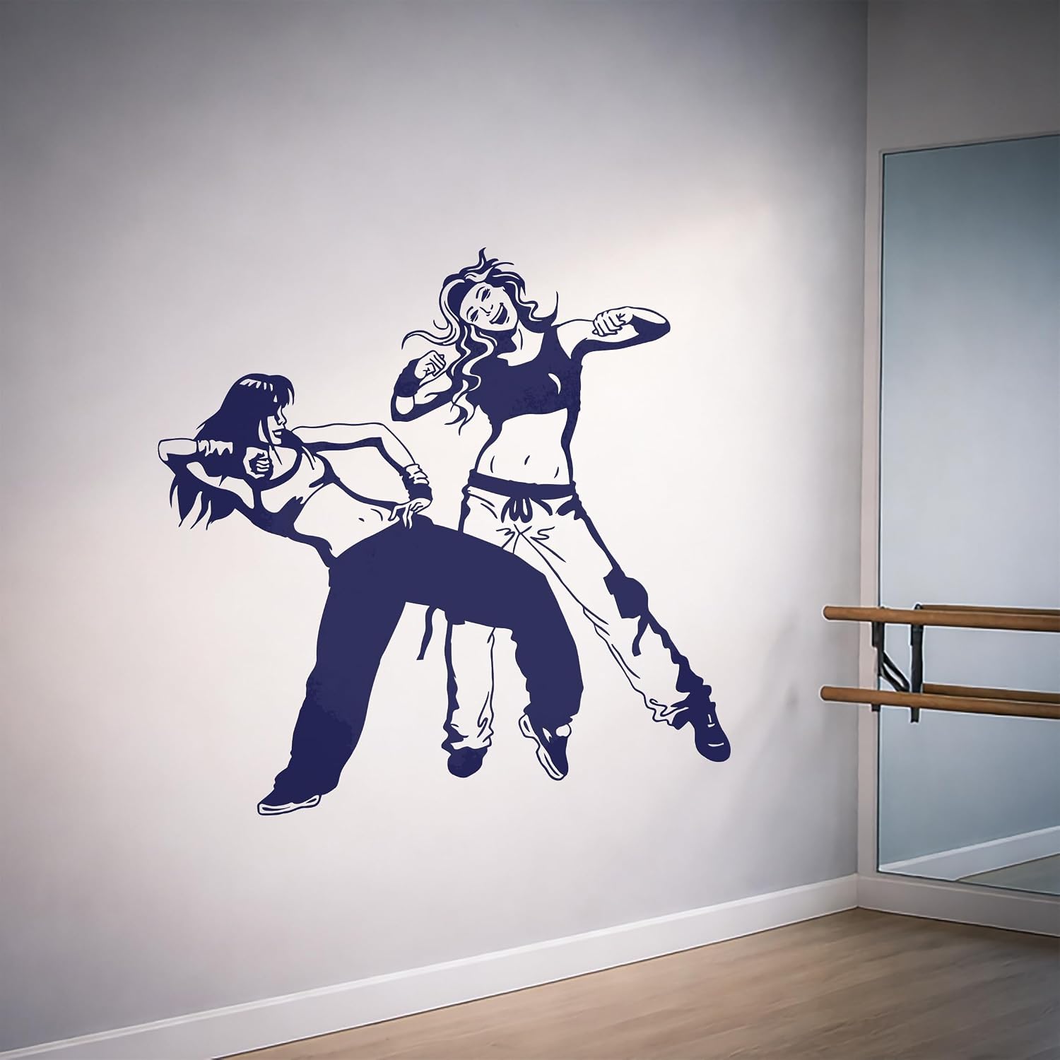 Vinyl Wall Decal Sexy Couple Dancers Dance Hip Hop Teen Room Stickers Mural Large Decor (ig5057) Black