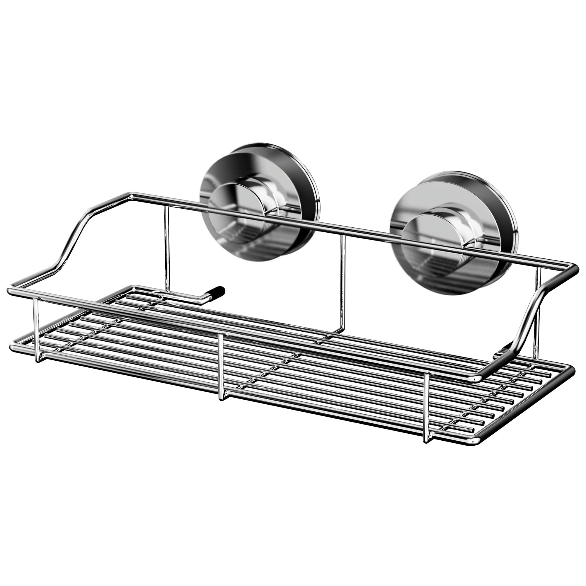 Blue Canyon Gecko Large Wire Rack, Shower Caddy with Vacuum Suction, Quick Lock Suction Cup, No Drill and No Screws Required, Removable, Reusable and Repositionable, Stainless Steel