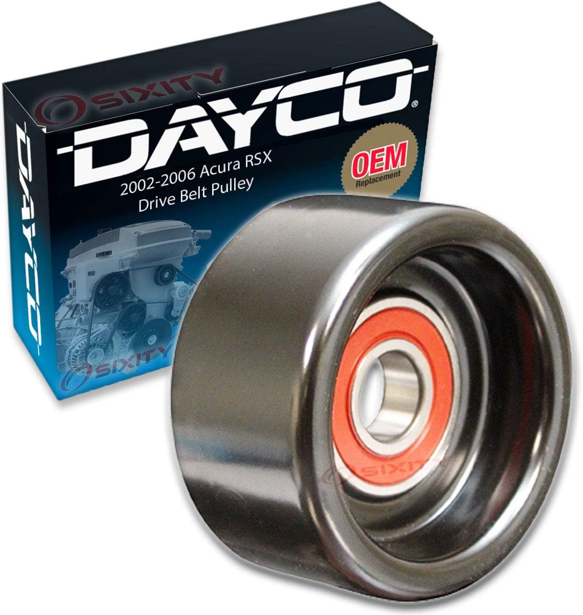Dayco Drive Belt Tensioner Pulley compatible with Acura RSX 2002-2006
