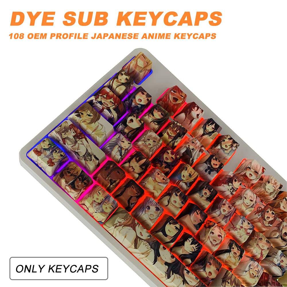 ✮☆Chappy★✡様 Amazon.com: Japanese Anime Keycaps 108 PBT Dye Sublimation