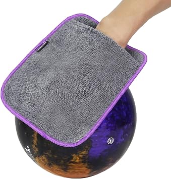Bowling Towel Shammy Pad, Wearable Bowling Ball Towel Glove, Dual-Sided Microfiber Bowling Rag for Easy, Gentle, Deep Cleaning - Bowling Accessories for Men Women
