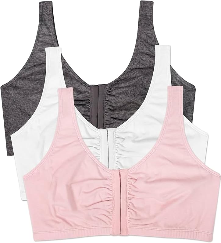 Fruit of the Loom corpiño deportivo con cierre frontal para mujer