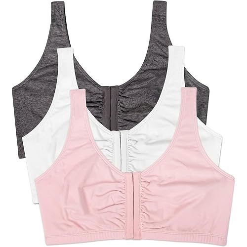 Fruit of the Loom Women's Front-Close Sports Bra Multi-Pack
