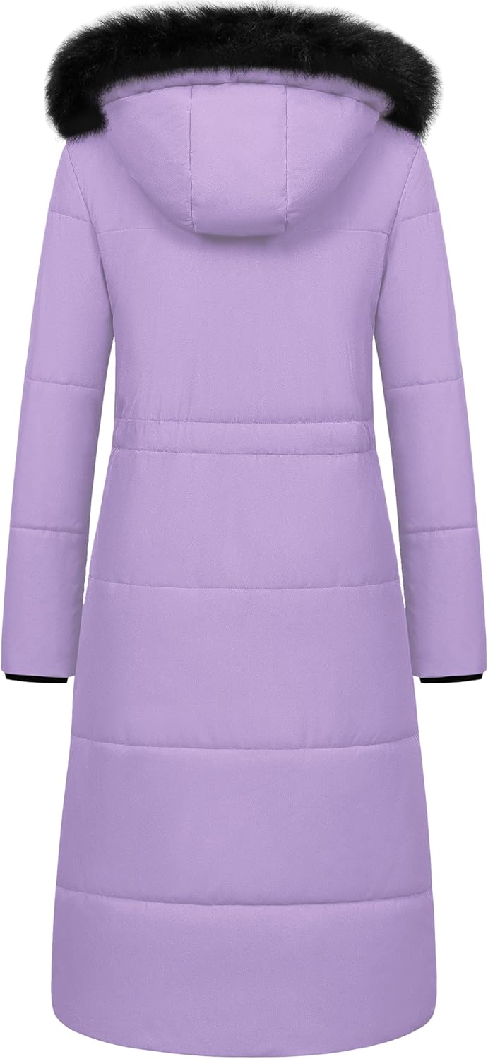 CREATMO US Women's Long Winter Coat Warm Waterproof Puffer Jacket Snow Quilted Bubble Parka with Hood - Image 2