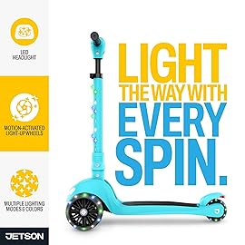 Jetson Scooters - Jupiter Mini 3 Wheel Kick Scooter, Blue, Foldable, Lightweight, Portable