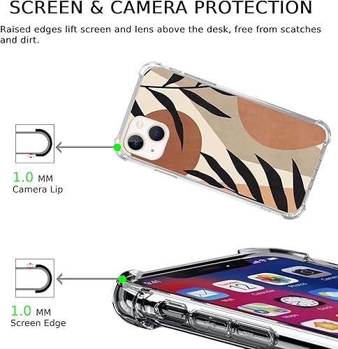 Miniatura 7 de Funda retro Groovy psicodélica de flores hippie compatible con iPhone 15, funda vintage hippie arco iris sol nube para iPhone 15, Cool TPU Bumper