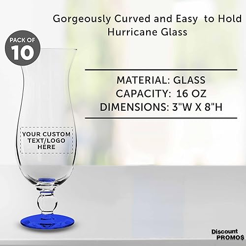 Miniatura 4 de Vasos Libbey Hurricane personalizados de 16 onzas, juego de 12, paquete personalizado a granel, utensilios de bar, perfectos para jugos, licuados,