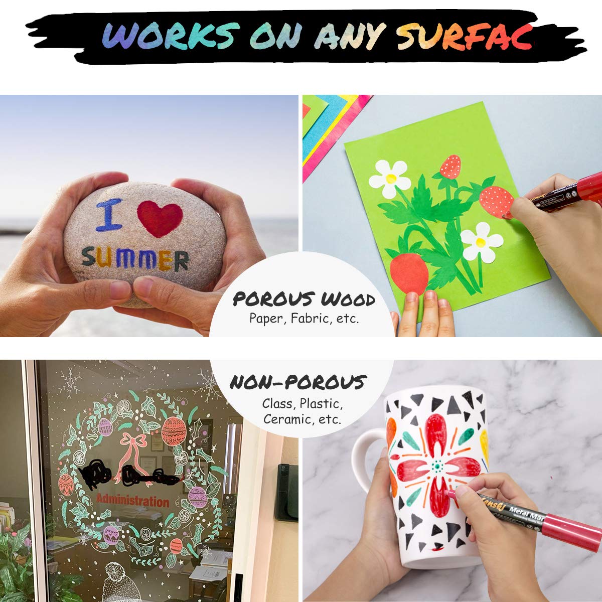 Lenski 30 pennarelli a gesso per lavagna, lavabili, 6 mm, per finestre, per l'inizio della scuola, per bambini, per lavagna, per finestre, per finestre