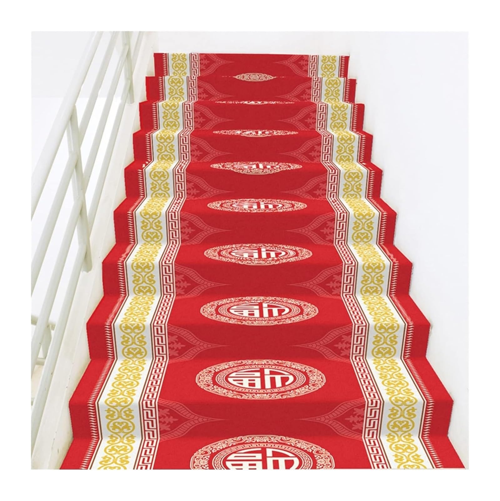 Alfombra antideslizante para escaleras con rollo autoadhesivo de 6 mm de grosor rojo