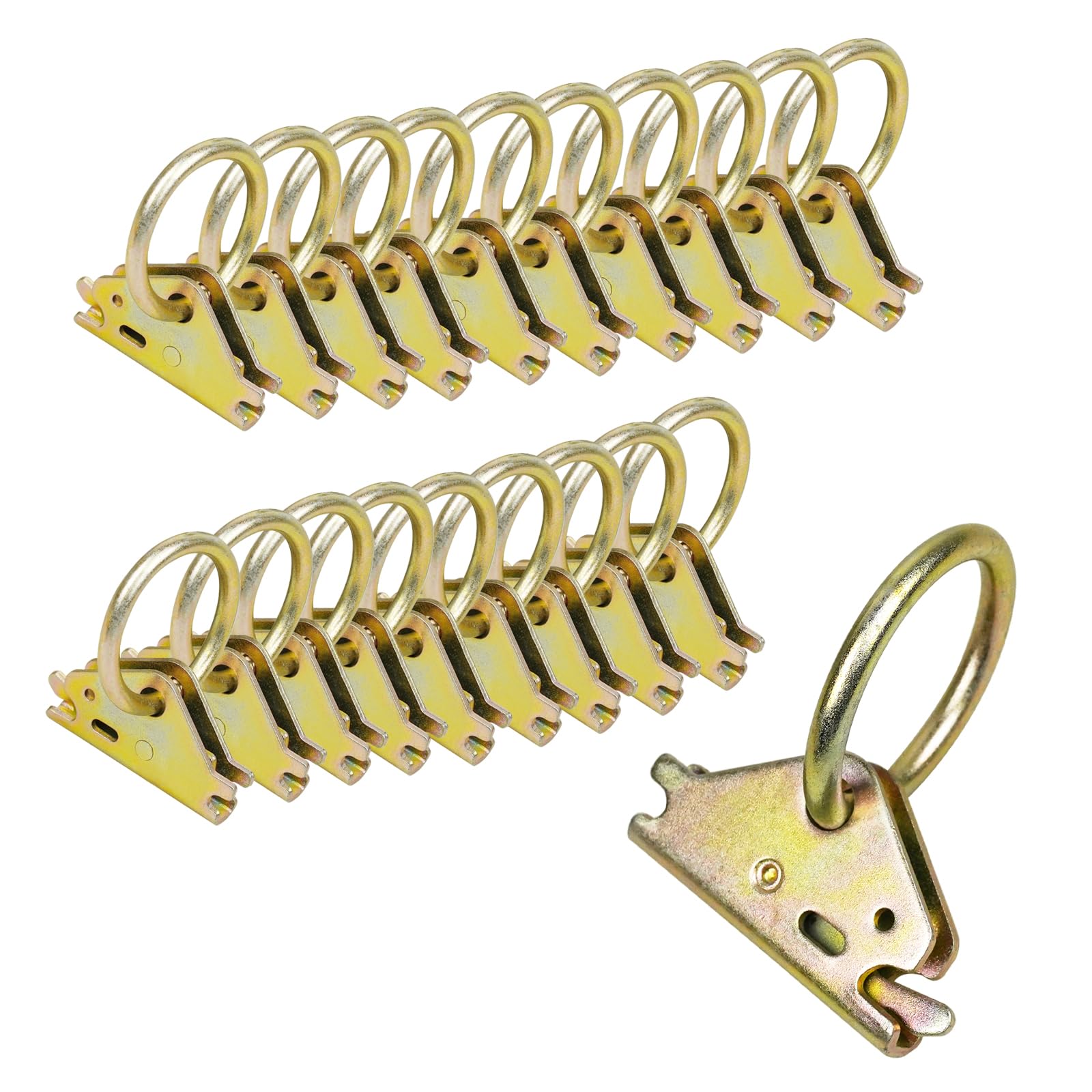 LLCC E Track O Ring Tie Down Anchors (20 Pack), Heavy Duty Steel E Track Accessories for Trailer Tie Down System, Secure Cargo in Pickup Trucks,