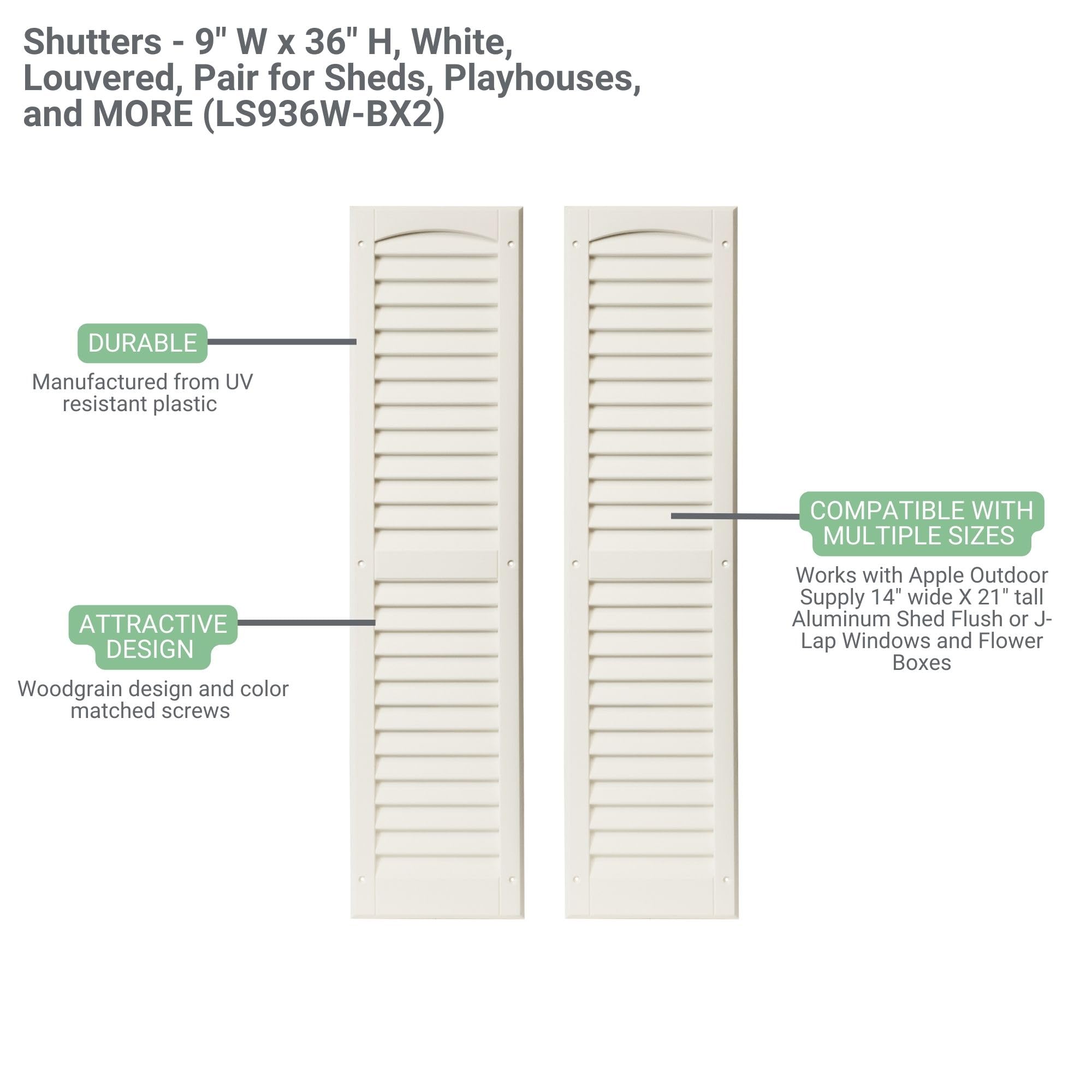 Shed Shutters Louvered 9