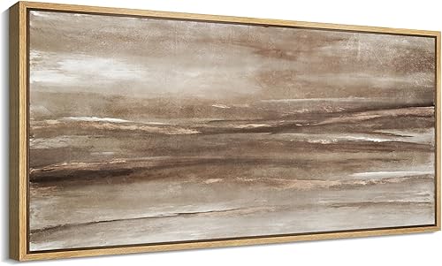 Miniatura 94 de MUDECOR Lienzo enmarcado extra grande para pared, tonos neutros suaves, naturaleza, vida silvestre, antiguo, retro, bellas ilustraciones,